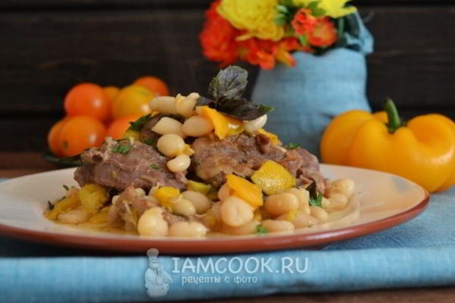 Рецепт баранины с фасолью