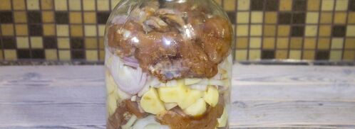 курица с картошкой в банке. Шаг 11