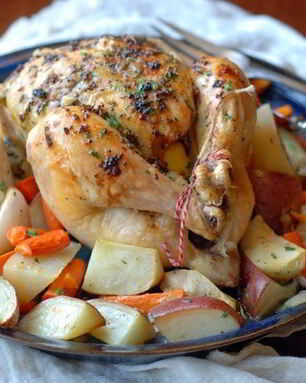 Курица запеченная в лимонном маринаде