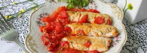 запеченые куриные мититеи с розмарином и томатами. Шаг 10