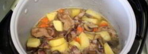 желудки куриные, тушенные с картошкой. Шаг 7