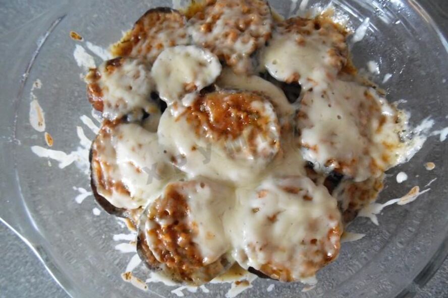 Рецепт баклажанов и кабачки с сыром в микроволновке