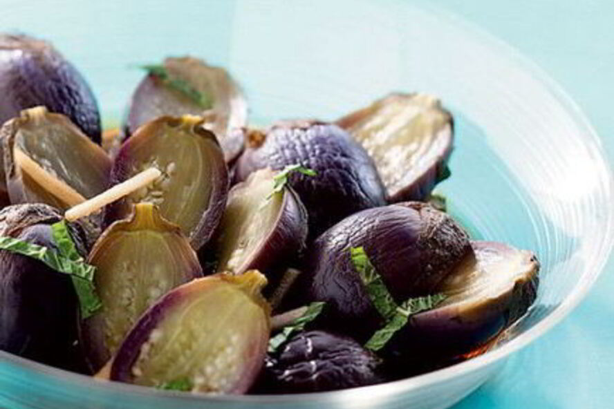 Рецепт баклажанов с мятой