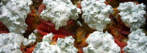 фаршированные курятиной кабачки под овощной шубкой. Шаг 11