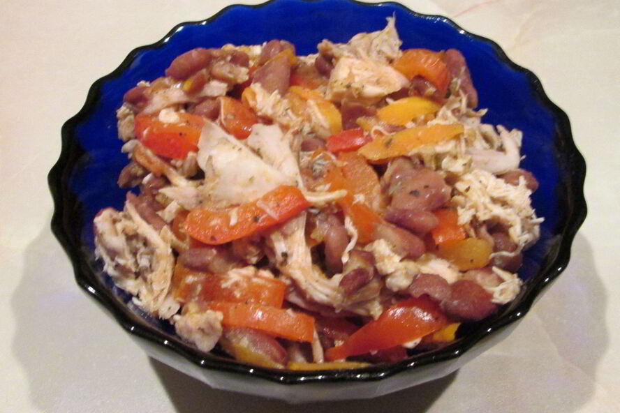 Рецепт фасоли с мясом и красным перцем