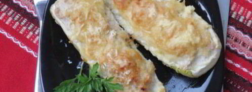 кабачки с мясной начинкой запеченные в духовке. Шаг 11