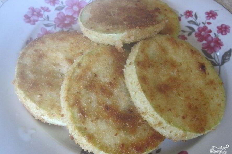 Рецепт кабачков, жареных в панировочных сухарях