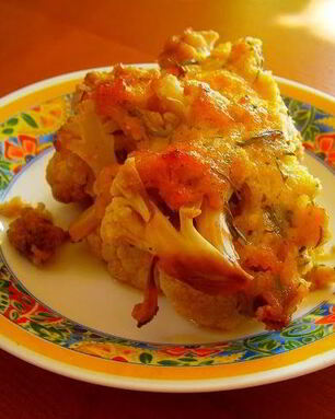 Цветная капуста с творогом