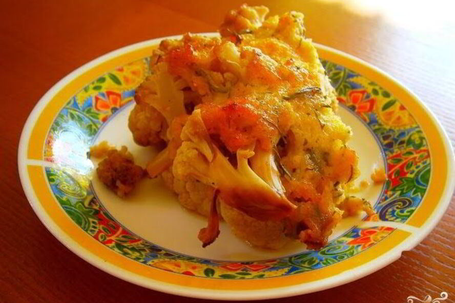 Рецепт цветной капусты с творогом