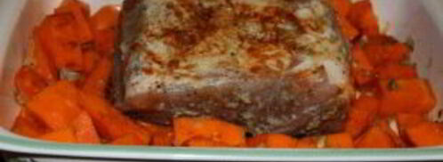 тыква со свининой в духовке. Шаг 4