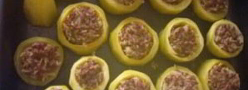 запеченные кабачки с рисом и фаршем. Шаг 5