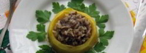 запеченные кабачки с рисом и фаршем. Шаг 6