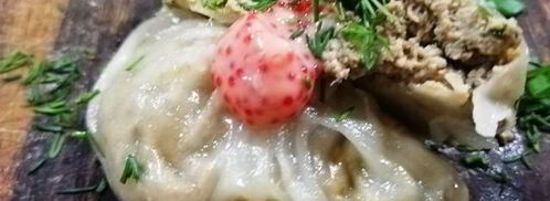 гедза с паштетом из тунца и куриной печенью. Шаг 16