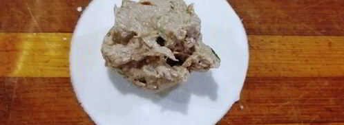 гедза с паштетом из тунца и куриной печенью. Шаг 11