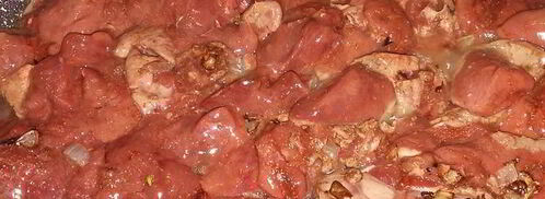 куриная печень быстрое угощение. Шаг 3