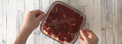 куриная печень в духовке запеченная с луком и чесноком. Шаг 9