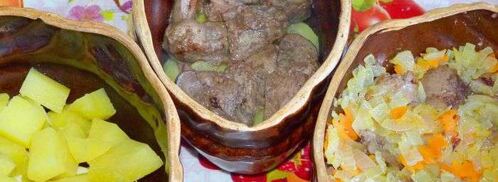 куриная печень в горшочках с картошкой. Шаг 5