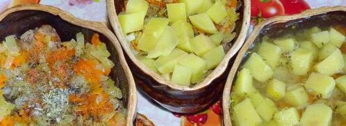 куриная печень в горшочках с картошкой. Шаг 6