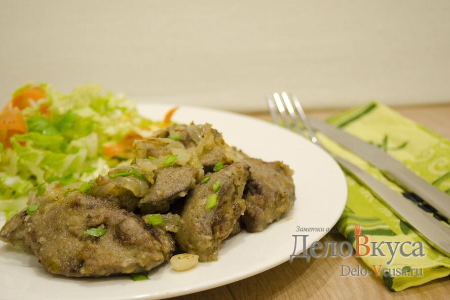 Рецепт куриной печени жареной с луком