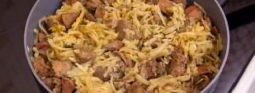 куриная печень, жаренная с яблоками. Шаг 7