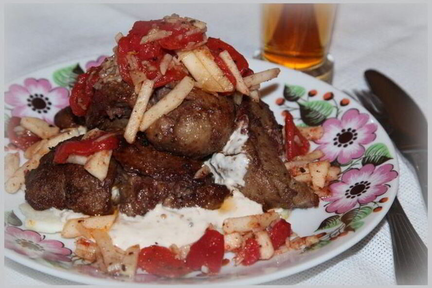 Рецепт печени фламбированной