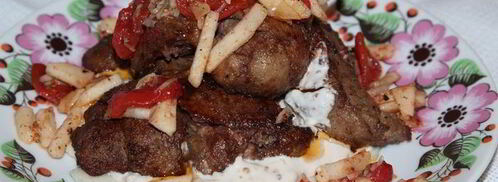 печень фламбированная. Шаг 10