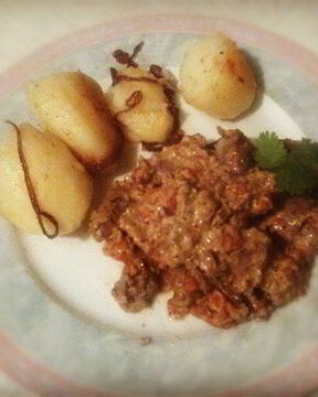 Печень кролика в сливочном соусе