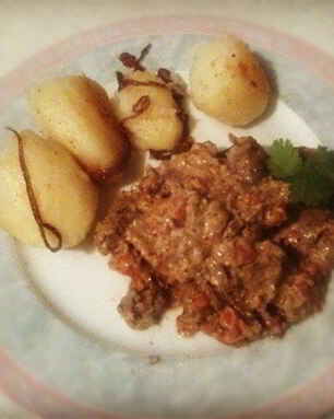 Печень кролика в сливочном соусе