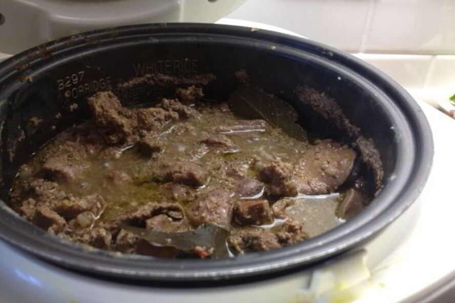 Рецепт печени куриной с грибами в мультиварке