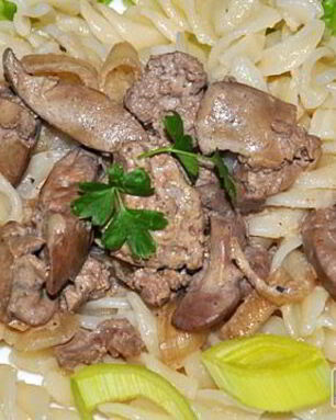 Печень куриная в сметане