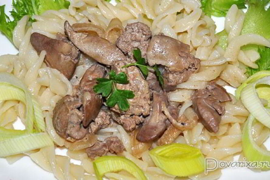 Рецепт печени куриной в сметане