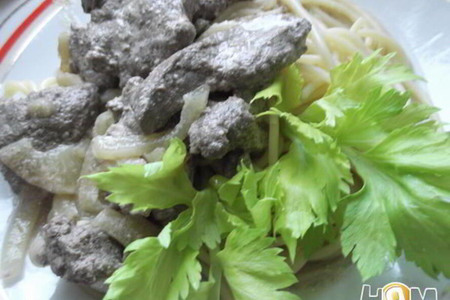 Рецепт печени по-строгоновски