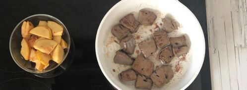 печень с айвой под апельсиновым соусом. Шаг 6