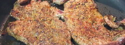 печень с грибами под сливочным соусом. Шаг 3