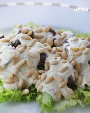 Печень с кедровыми орешками