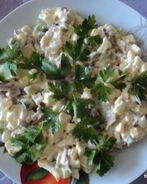 Печень с вешенками