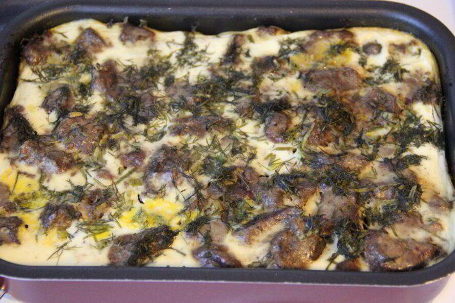 Рецепт печени в сметанной заливке