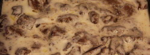 печень в сметанной заливке. Шаг 5