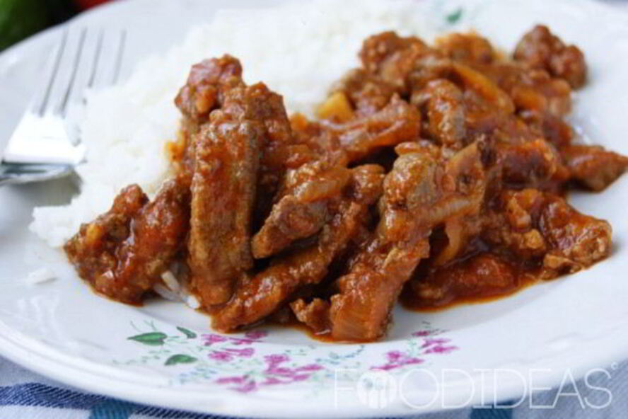 Рецепт печени в томатном соусе