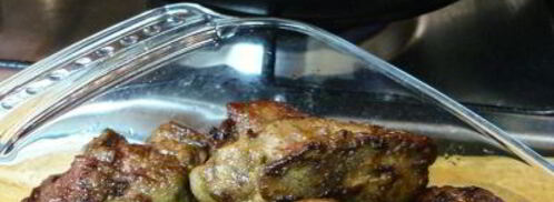 тушеная куриная печень с черной смородиной. Шаг 3