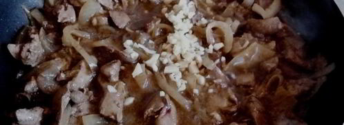 тушеная куриная печень. Шаг 8