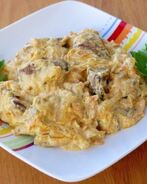 Утиная печень тушеная в сметане