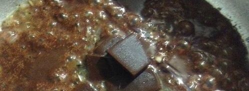 жареная фуагра с шоколадным соусом. Шаг 7