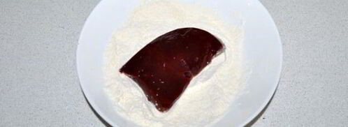 жареная печень, маринованная в соевом соусе. Шаг 5