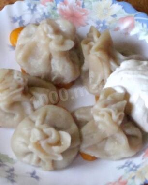 Китайские пельмени с креветками грибами и мясным фаршем