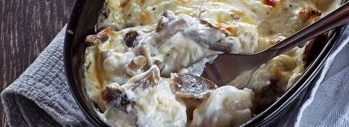 пельмени с опятами и сыром в духовке. Шаг 14