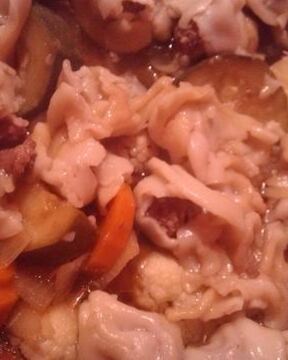 Пельмени с овощами