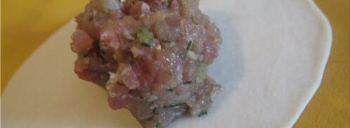 вонтоны с луком и свининой. Шаг 7