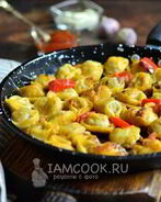 Жареные пельмени с сыром