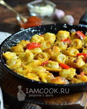 Жареные пельмени с сыром